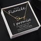Personalized Name Necklace for Fiancée with Thoughtful Message Card Jewelry Gift Box - Meaningful Cards