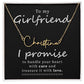 Personalized Name Necklace for Girlfriend with Thoughtful Message Card Jewelry Gift Box - Meaningful Cards