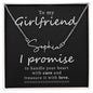 Personalized Name Necklace for Girlfriend with Thoughtful Message Card Jewelry Gift Box - Meaningful Cards