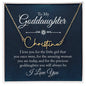 Personalized Name Necklace For Goddaughter - Name Plate Gift for Goddaughter - Meaningful Cards