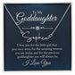 Personalized Name Necklace For Goddaughter - Name Plate Gift for Goddaughter - Meaningful Cards
