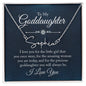 Personalized Name Necklace For Goddaughter - Name Plate Gift for Goddaughter - Meaningful Cards