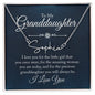 Personalized Name Necklace For Granddaughter - Name Plate Gift for Granddaughter - Meaningful Cards