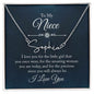 Personalized Name Necklace For Niece - Name Plate Gift for Niece - Meaningful Cards