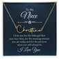 Personalized Name Necklace For Niece - Name Plate Gift for Niece - Meaningful Cards