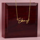 Personalized Name Necklace for Soulmate with Thoughtful Message Card Jewelry Gift Box - Meaningful Cards