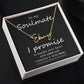 Personalized Name Necklace for Soulmate with Thoughtful Message Card Jewelry Gift Box - Meaningful Cards