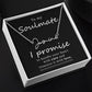 Personalized Name Necklace for Soulmate with Thoughtful Message Card Jewelry Gift Box - Meaningful Cards