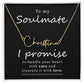 Personalized Name Necklace for Soulmate with Thoughtful Message Card Jewelry Gift Box - Meaningful Cards