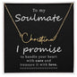 Personalized Name Necklace for Soulmate with Thoughtful Message Card Jewelry Gift Box - Meaningful Cards