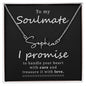 Personalized Name Necklace for Soulmate with Thoughtful Message Card Jewelry Gift Box - Meaningful Cards