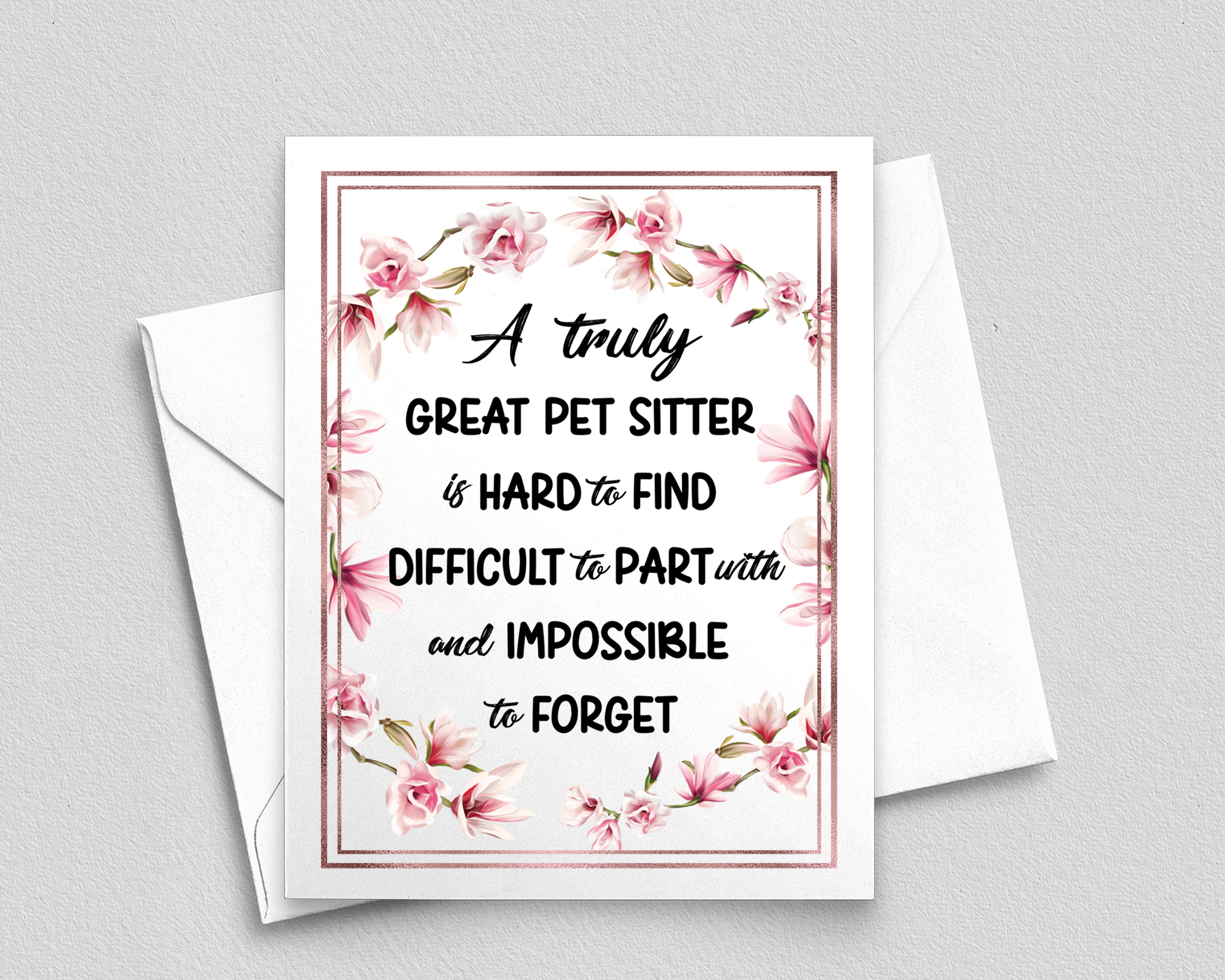 Pet Sitter Thank You Card