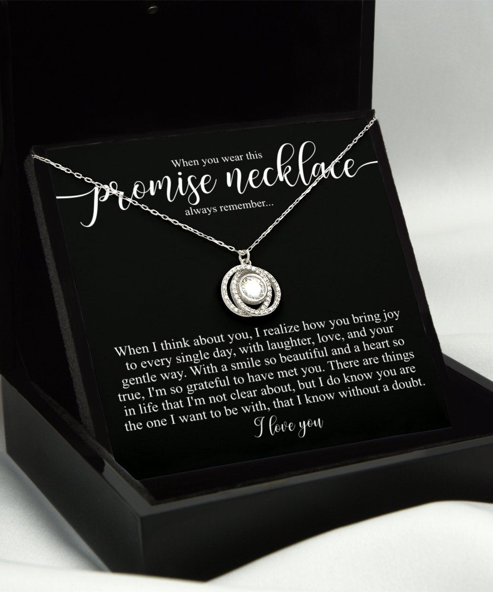 Promise Necklace for Girlfriend from Boyfriend, Promise Necklace for Her, Girlfriend Anniversary, Gift for Girlfriends Birthday - Meaningful Cards