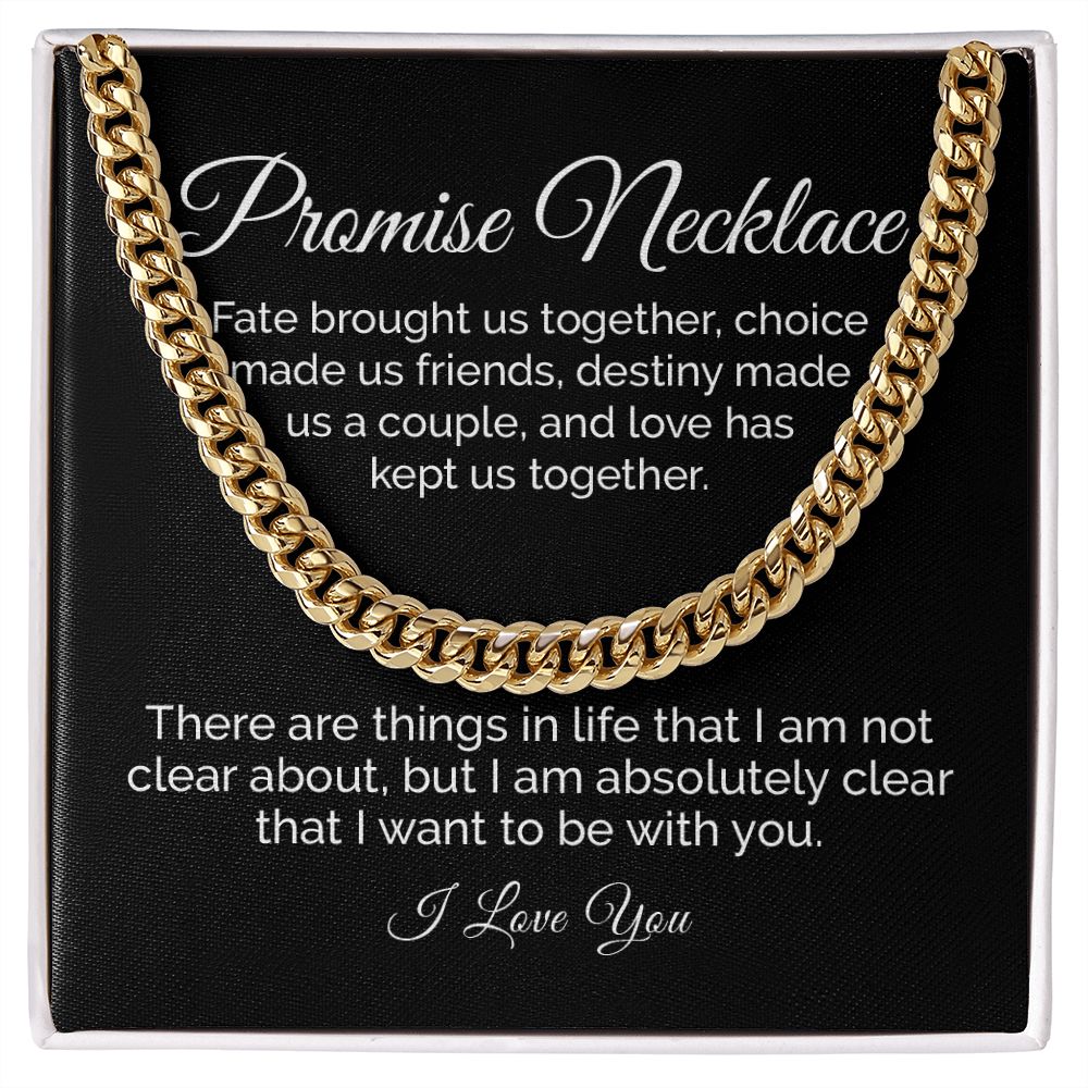 promise necklace for him sentimental gift for him bf gift for birthday gift ideas for boyfriend cuban link chain necklace meaningful cards 370685