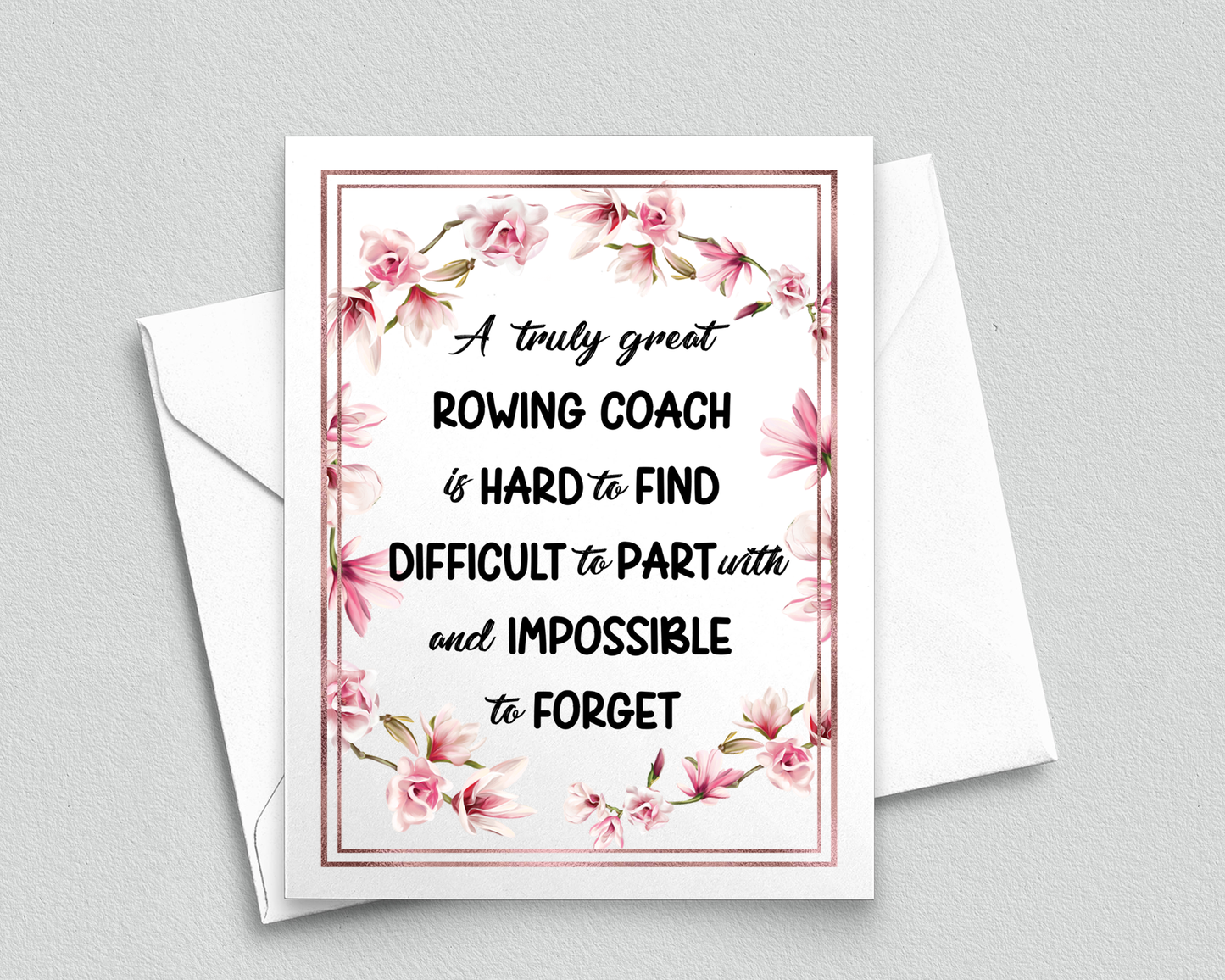 Thoughtful Rowing Coach Thank You Card