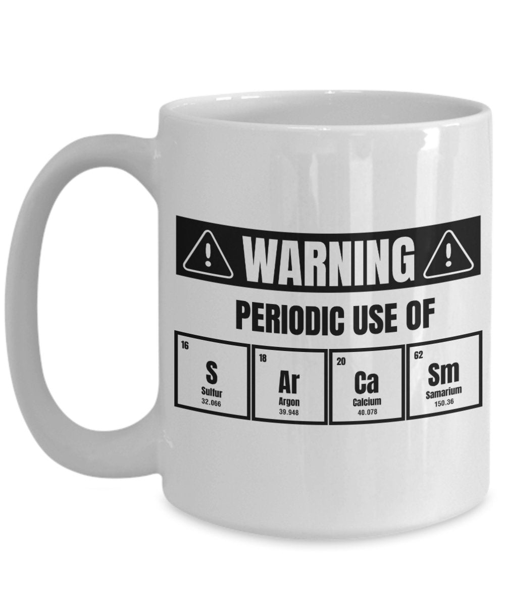 Sarcastic Periodic Table Coffee Mug Gift, Funny Sarcastic Gift for Scientist - Meaningful Cards