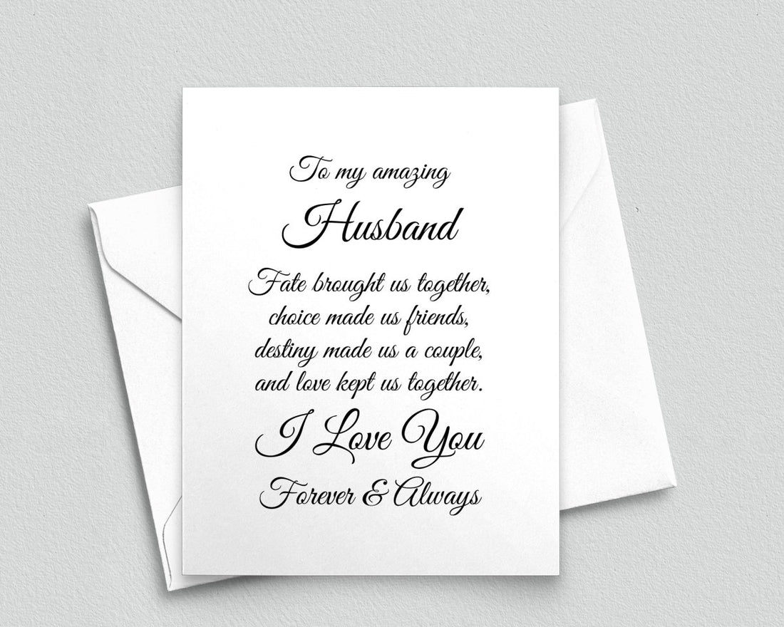 Sentimental Anniversary Card for Husband from Wife
