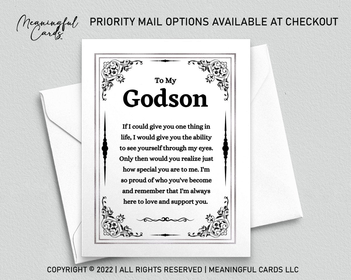 Sentimental card for godson - Meaningful Cards