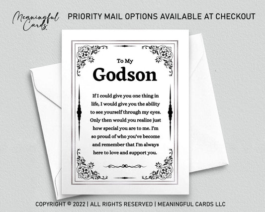 Sentimental card for godson - Meaningful Cards