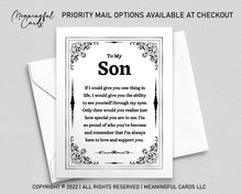 Sentimental card for you son - Meaningful Cards