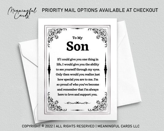 Sentimental card for you son - Meaningful Cards