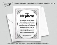 Sentimental card for your nephew - Meaningful Cards