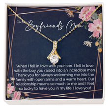 sentimental to my boyfriends mom - alluring beauty gold necklace - Meaningful Cards