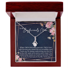 sentimental to my boyfriends mom - alluring beauty gold necklace - Meaningful Cards