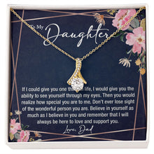 sentimental to my daughter gift from dad - alluring beauty gold necklace - Meaningful Cards