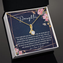 sentimental to my daughter gift from mom and dad - alluring beauty gold necklace - Meaningful Cards