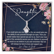 sentimental to my daughter gift from mom and dad - alluring beauty gold necklace - Meaningful Cards