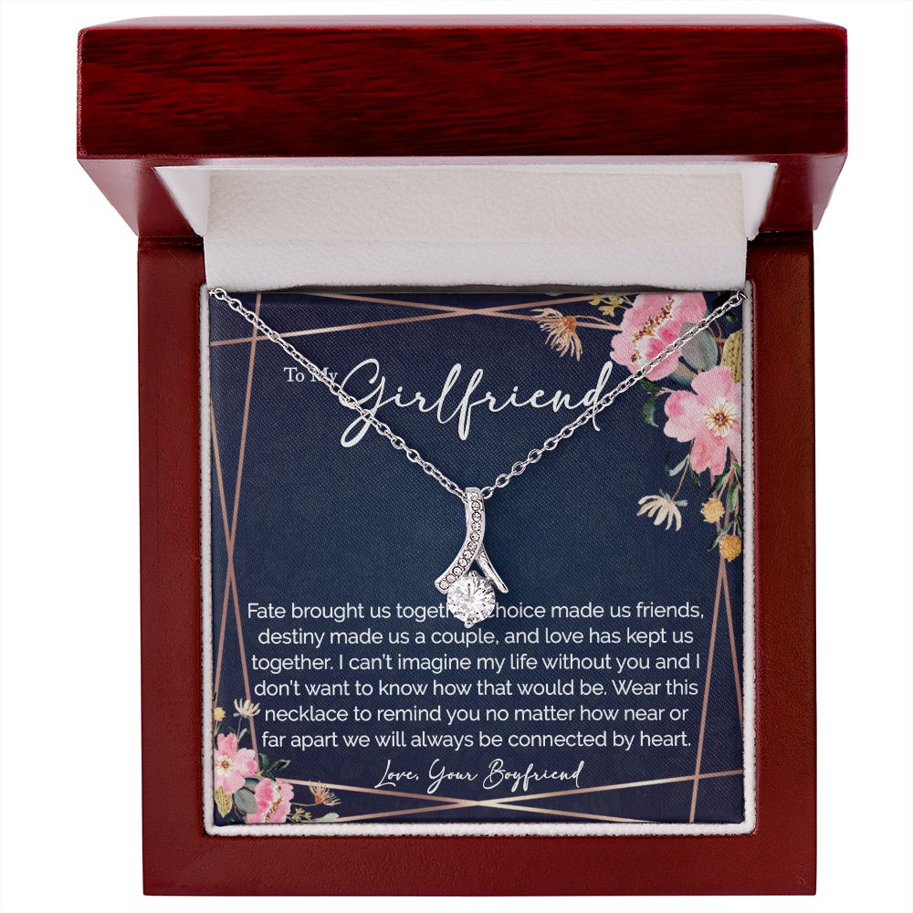 sentimental to my girlfriend gift - alluring beauty gold necklace - Meaningful Cards