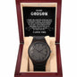 Sentimental to my Godson gift - Wooden Watch Leather Band - Meaningful Cards