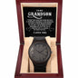 Sentimental to my Grandson gift - Wooden Watch Leather Band - Meaningful Cards