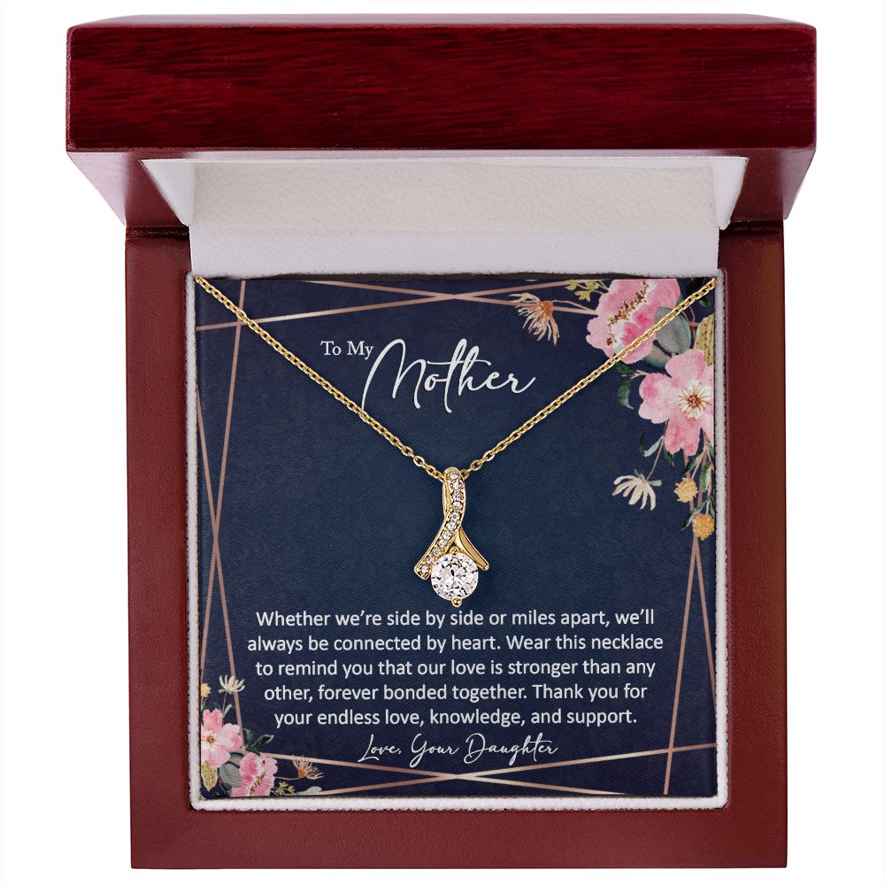 sentimental to my mom gift from daughter - alluring beauty gold necklace - Meaningful Cards