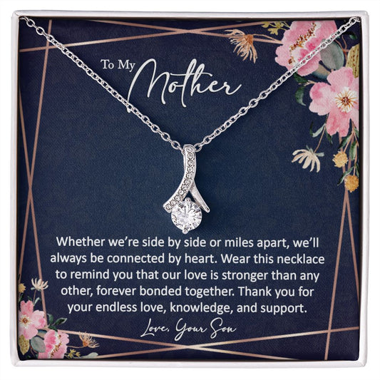 sentimental to my mom gift from son - alluring beauty gold necklace - Meaningful Cards