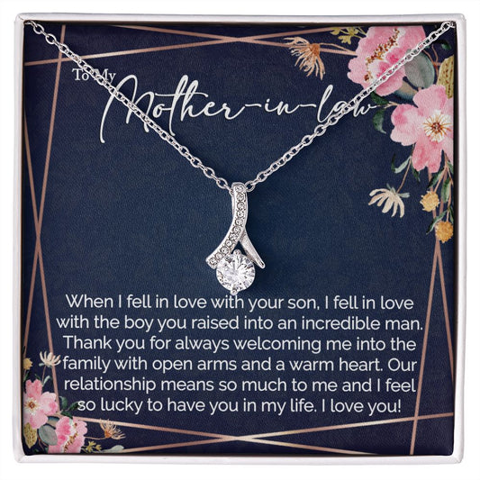 sentimental to my mother in law gift - alluring beauty gold necklace - Meaningful Cards