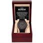 Sentimental to my Nephew Gift - Wooden Watch Leather Band - Meaningful Cards
