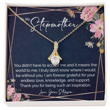 sentimental to my stepmother gift from stepson - alluring beauty gold necklace - Meaningful Cards