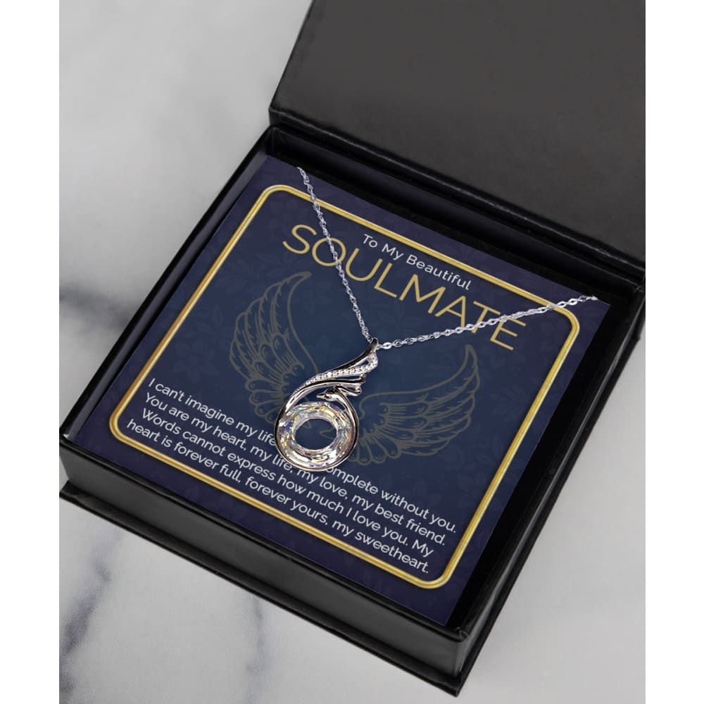 Beautiful Soulmate Rising Phoenix Silver Necklace - Meaningful Cards