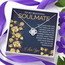 Love Knot Necklace with Message for Soulmate - Meaningful Cards