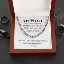 Stepdad Cuban Link Necklace Gifts from Daughter Son - Meaningful Cards