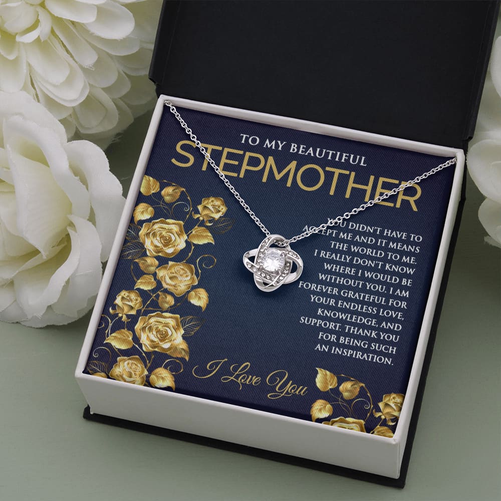 Love Knot Necklace for Stepmom - Meaningful Cards