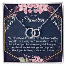 Stepmother Jewelry Dainty Circles Necklace Interlocking Hoops - Meaningful Cards