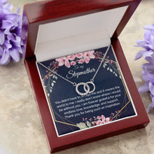 Stepmother Jewelry Dainty Circles Necklace Interlocking Hoops - Meaningful Cards