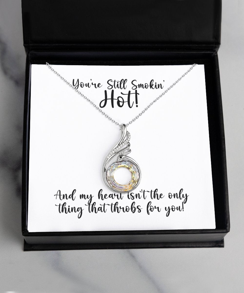 Sterling silver anniversary pendant necklace gift for wife girlfriend birthday jewelry for her - Meaningful Cards