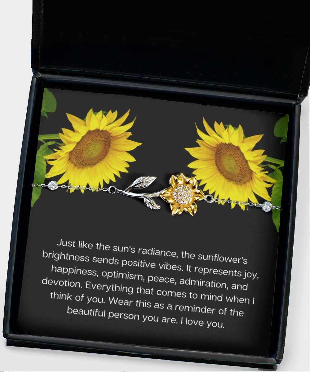 Sunflower Bracelet Anklet Gift for Her Silver Jewelry for Women