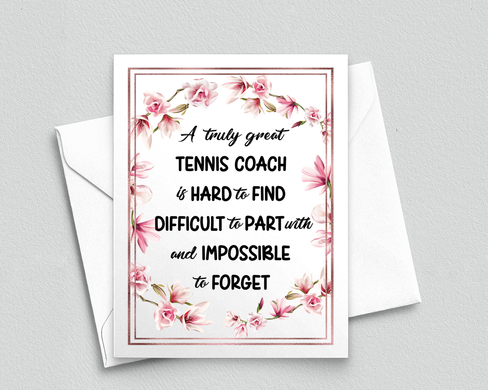 Tennis Coach Thank You Card