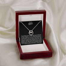To my best friend wishbone dancing cz necklace - Meaningful Cards