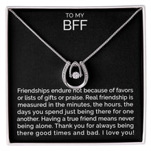 To my best friend wishbone dancing cz necklace - Meaningful Cards